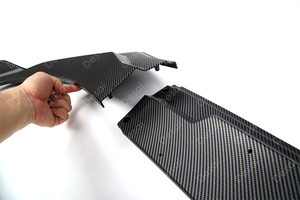 Lèvre de pare-chocs avant de style <span class=keywords><strong>GT</strong></span> pour 2021 <span class=keywords><strong>2022</strong></span> 2023 <span class=keywords><strong>Ford</strong></span> <span class=keywords><strong>Mustang</strong></span> <span class=keywords><strong>Mach</strong></span>-<span class=keywords><strong>E</strong></span> Matte Carbon Inject-Mold Domestic Splitter Body Kit Spoiler - Product Image 5