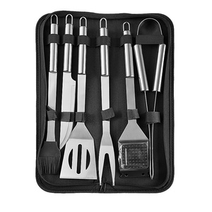Nuevo Diseño, Juego de Utensilios para Barbacoa de 3/5/7/9/16/18 Piezas, Bolsa de Lona para Reuniones Grandes, Accesorios para Barbacoa de Acero Inoxidable - Product Image 2