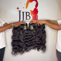 Rambut Keriting Bergelombang Alami dari Kuil India, Bundel Rambut Alami dari Kuil, Penjual Rambut Alami dari Kuil, Pemasok Rambut Alami dari Kuil
