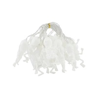 Guirlande lumineuse LED 3M 20 LED à piles, motif squelette, pour Halloween, décoration de festival, lumières de vacances