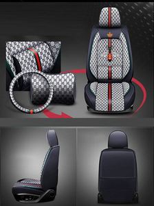 Housses de siège auto universelles de luxe en cuir imperméable, ensemble complet 10 pièces en polyester, confortables et respirantes toutes saisons pour K5/K3 - Product Image 6