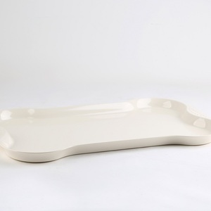 Bone Shaped Melamine <b>Plastic</b> Solid Color Durable Pet Feeding Dishwasher Safe Eco Friendly Party <b>Serving</b> <b>Tray</b> - Product Image 2