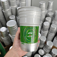 Bedrukte logo cadeauclub sportevenement feest buiten wegwerp beker bier drinken aluminium tumbler bekers voor sport
