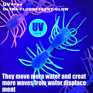 เหยื่อหนอนยางแบบต่อได้ 2 ทิศทาง ขนาด <span class=keywords><strong>3</strong></span>.5 นิ้ว แบบเรืองแสง UV ลายริบบิ้น สำหรับตกปลาแบส - Product Image 5