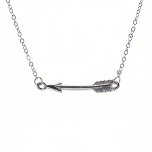 Collier pendentif flèche minimaliste en alliage délicat pour femme, bijoux de boutique pour tous les jours - Product Image 5
