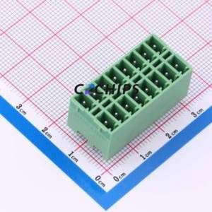 DB2EVHB-3.81-2*8P-GN Plug-in Terminal Block Through hole,P=3.81mm Connector Board-to-Board / Socket - Closed 2x8P 3.81mm Green - Product Image 1
