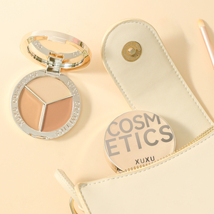<span class=keywords><strong>XUXU</strong></span> Contour ing 3-Farben-Concealer-Palette mit nicht kacken dem Aufhellen des Golden Shield OEM Anpassbare Contour Foundation Concealer-Palette mit vollständiger Abdeckung - Product Image 4