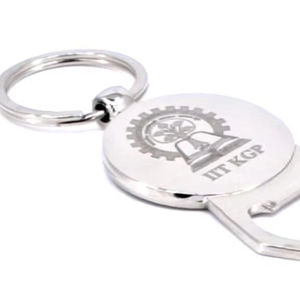 Porte-clés ouvre-bouteille rond en métal de qualité supérieure pour cadeau promotionnel de marque d'entreprise - Product Image 1