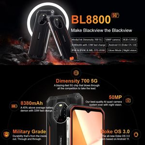 <span class=keywords><strong>Blackview</strong></span> – téléphone portable 5G <span class=keywords><strong>BL8800</strong></span>, caméra à Vision nocturne infrarouge, 8 go + 128 go, batterie 8380mAh, Android 11.0, nouvel arrivage - Product Image 5