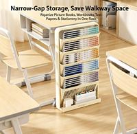 Étagère de bureau fine multi-niveaux Hot-Pick pour livres, documents, cahiers – Organisateur pour la maison, le bureau, l'étude et la chambre