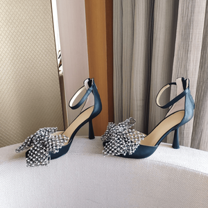 Escarpins Jimmy pour femme à bout fermé avec bride cheville et nœud, chaussures habillées confortables pour le bureau - Product Image 2
