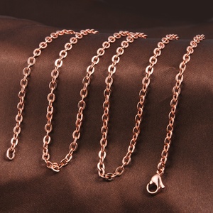 Nuovo arrivo catena a forma di O in ottone per collana gioielli in oro rosa placcato stile classico prezzo ragionevole-per feste e matrimoni - Product Image 2