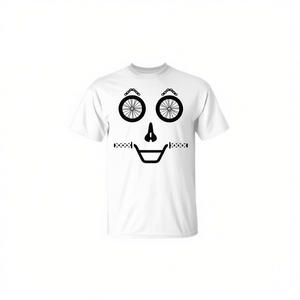 Camiseta de manga corta con cuello redondo unisex para adultos, camiseta promocional de Bike Parts Face - Product Image 2