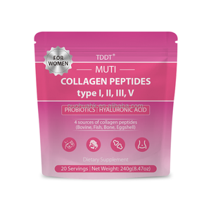 Colágeno en Polvo para Mujeres, Tipos I, II, III y V, con Probióticos y Ácido Hialurónico, 20 Porciones, Suplemento Dietético - Product Image 2