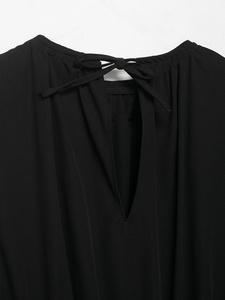 KAR & OT ZA 2025 Automne Nouvelle Arrivée Taille Élastique Plissée Conception <span class=keywords><strong>Coude</strong></span> Manches Bouffantes Col Rond Robe Midi 8678325 - Product Image 5