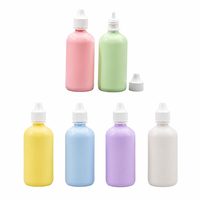 Bouteille compressible LDPE opaque blanche de 120 ml avec logo personnalisé, bouteille compte-gouttes vide pour la distribution de liquides