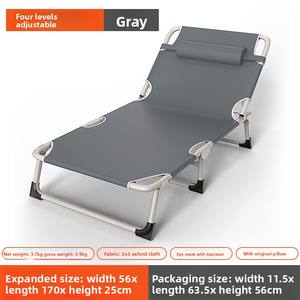 Chaise pliante en métal professionnel <span class=keywords><strong>lit</strong></span> facile à transporter hauteur réglable pause déjeuner <span class=keywords><strong>lit</strong></span> inclinable pour bureau à domicile Camping en plein air - Product Image 6