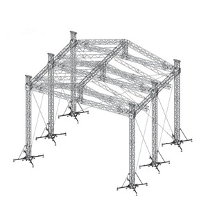 Ensemble de toit de support de ligne de structures de boulon de botte légère de décoration concert extérieur affichage portatif de botte d'étape en aluminium mobile - Product Image 3