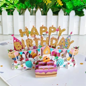 <span class=keywords><strong>Carte</strong></span> de vœux personnalisée 3D pop-up écologique et recyclable, nouvelle <span class=keywords><strong>carte</strong></span> musicale avec lumière d'artifice, joyeux anniversaire, Noël, diplôme, cartes postales - Product Image 6