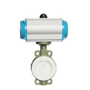 Válvula de Mariposa COVNA de Hierro Dúctil con Actuador Neumático, Revestimiento de Fluoruro y Asiento de PTFE, Sellado de Asiento, AC220V DN50, Pedido Urgente - Product Image 2