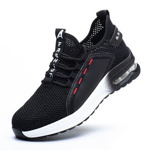 Industrial Breathable Work Shoes Anti-slip Anti-static Safety Casual <strong>Trainers</strong> Men's Fly Knit EN Steel Toe Light Weight Sneakers - Product Image 1