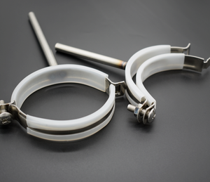 Pasokan pabrik Hirao Kan seng lapisan baja tahan karat OEM penjepit pipa ganda sadel metrik tugas berat - Product Image 4