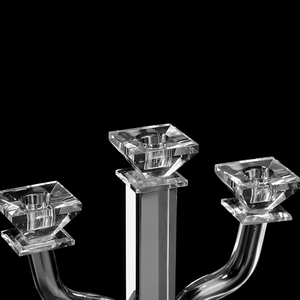 3 Arms Clear Crystal <strong>Candelabra</strong> MH-Z0147 - Product Image 4