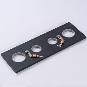 Cangue en bois monobloc noire pour mains et <span class=keywords><strong>pieds</strong></span> SM, entraîneur de quatre chevaux K9, <span class=keywords><strong>esclave</strong></span> sexuelle, salle d'entraînement d'<span class=keywords><strong>esclave</strong></span> de chien, amusant, érotique, - Product Image 4