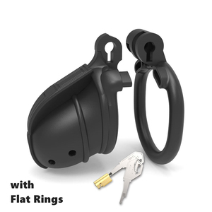 อุปกรณ์ล็อคองคชาตชายแบบวงแหวนโค้ง/แบน สีดำ/ขาว ทำจากพลาสติก ขนาดเล็ก สำหรับผู้ชายอายุ <span class=keywords><strong>18</strong></span> ปีขึ้นไป - Product Image 5