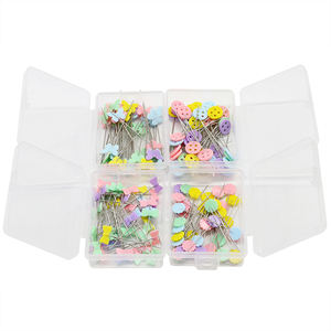 Fleur point papillon bouton épingle à coudre 200 pièces/boîte combinaison de couleurs positionnement pour aiguilles à coudre - Product Image 1