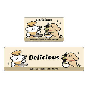 Alfombra de cocina con diseño de cachorro, rectangular, antideslizante, con estampado de animales, alfombra de tela tecnológica para el hogar, cocina, baño, balcón - Product Image 4