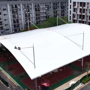 Personnalisé 2025 nouvelle structure de membrane de stationnement de voiture extérieure couverture de pare-soleil étanche pour hôtels et écoles - Product Image 5
