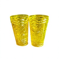 Lot de mugs à bière jetables en plastique – Design moderne pour usage extérieur, hôtelier et de cuisine