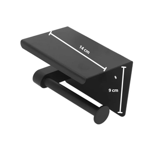 Portarotolo da parete con mensola in acciaio inossidabile, installazione adesiva senza foratura richiesta - Product Image 4