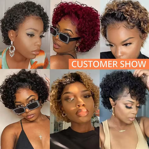 Letsfly Promotions $13.8 <strong>Pixie</strong> <strong>Cut</strong> <strong>Wig</strong> 13x4 Lace Frontal Human Hair <strong>Wig</strong> Short Curly <strong>Wigs</strong> Brazilian for Women - Product Image 5
