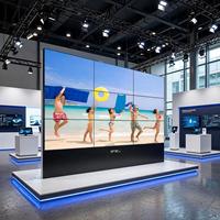 Mur vidéo LCD 3*3 de 55 pouces HD pour studio TV, montage mural horizontal et vertical, lecteur publicitaire LCD, écran TV