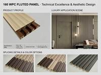 Paneles de Revestimiento de Pared Exterior WPC Ecológicos Modernos de Primera Calidad, Diseño de Listones Decorativos para Gimnasios e Interiores con Iluminación LED