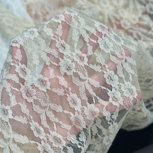 YYスタイリッシュな花柄80% ナイロン20% メタリックヤーン薄手メッシュ生地シルバーレース生地女性用衣服ドレス - Product Image 5