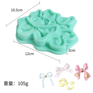 Silicone Cake Mold Animal Shape Ice Cube Chocolate Mousse Baking DIY Mold Green 6 Pieces Irregular Shape - Product Image 3