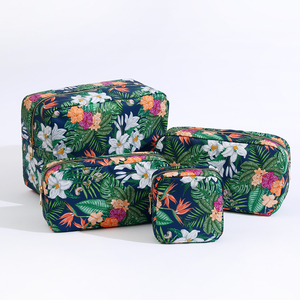 Vente en gros Trousse cosmétique léopard Pochette cosmétique en nylon entièrement imprimée Pochette <span class=keywords><strong>de</strong></span> voyage à fermeture éclair Organisateur <span class=keywords><strong>de</strong></span> <span class=keywords><strong>toilette</strong></span> Trousse <span class=keywords><strong>de</strong></span> voyage pour maquillage - Product Image 3