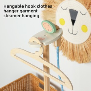 Machine à repasser en bois pour vêtements maison <span class=keywords><strong>de</strong></span> jeu jouets <span class=keywords><strong>de</strong></span> rôle artificiels pour nourrissons jeunes enfants petit ménage ménage - Product Image 4