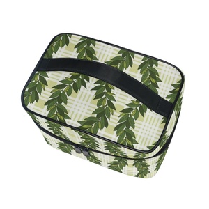 Hawaiian Maile Lei Palaka Custom Portable Zipper Train <b>Case</b> Cosmetics Storage Travel Cosmetic Bag <b>Makeup</b> Organizer <b>Case</b> - Product Image 3
