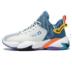 Chaussures de basket-ball et de course pour hommes, à tige haute, fermeture à lacets, doublure en mesh respirante, confortables, style décontracté, toutes saisons - Product Image 1