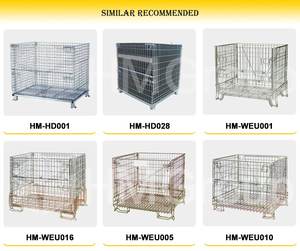 <span class=keywords><strong>Cage</strong></span> à vin en fil métallique pliable et empilable sur mesure, à porte semi-ouverte, pour le stockage et le transport - Product Image 6