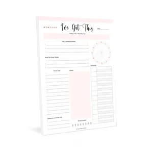 Blocco note organizzatore giornaliero carta ecologica per cancelleria stampa a4 Planner notepad