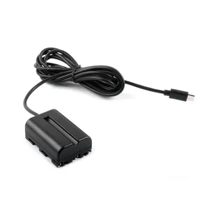 NP-FM500H DC Coupler Decoded with Type-C PD Spring Power Adapter Cable for Sony A99 Alpha 450 550 850 580