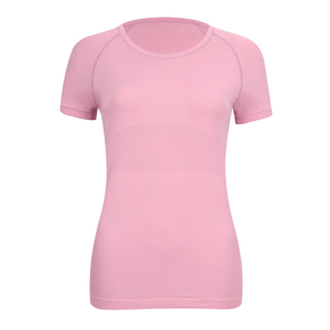 T-shirt de sport pour femme, léger, respirant, élastique, à manches courtes, imprimé uni, pour la course, le fitness et le yoga, grande taille, séchage rapide - Product Image 6
