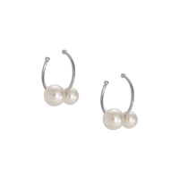 Boucles d'oreilles à clip en argent S925 avec perle artificielle, style coréen, bijoux pour femmes