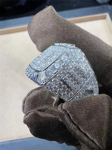 แหวนผู้ชายสั่งทำพิเศษจากจีน วัสดุ VVS มอยส์ซาไนต์ ทองคำแท้ 14K เงินสเตอร์ลิง - Product Image 3