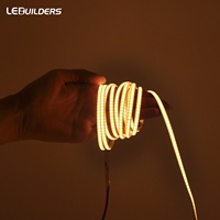 Bande LED Cob Garantie 3 Ans 600LEDs/m CE RoHS 24V Blanc Chaud 1800K Cuivre 5mm PCB IP65 Contrôle par Application Haut CRI 90 Guirlande Lumineuse